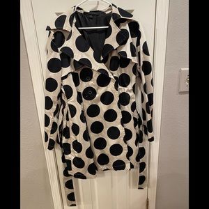 Women’s XL, Katherine Barclay polka dot trench coat